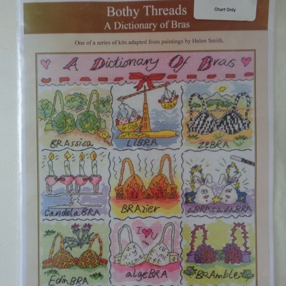 Bothy Threads : A Dictionary of Bras, Cross Stitch CHART only New